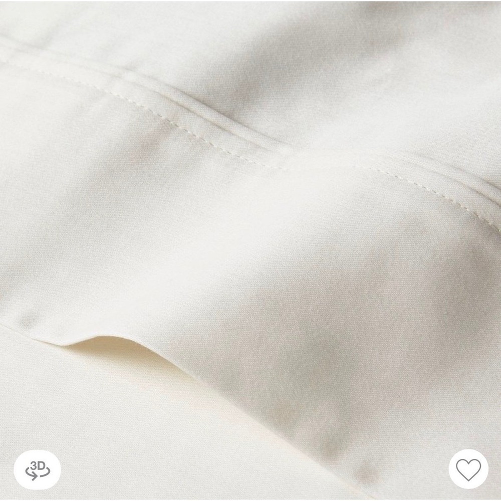 Standard Solid Performance 400 Thread Pillowcase Set Sour Cream - Threshold™ - Picture 2 of 9